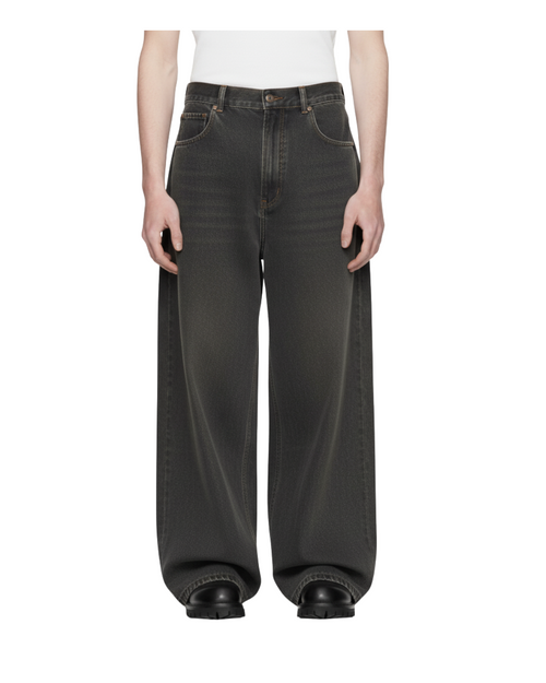 DARK LOOSE FITTED WIDE JEANS