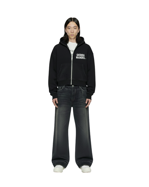CROPPED SIERRA MANDEL. ZIP UP