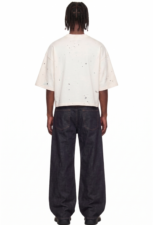 SPLATTER SIERRA NECK LOGO TEE