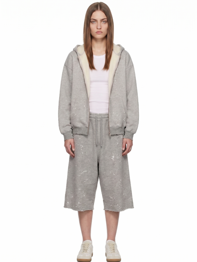 SPLATTER GRAY ZIP-UP