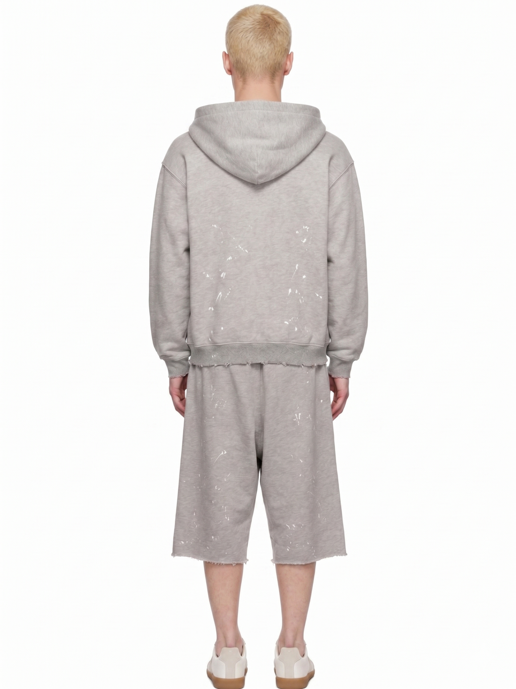 SPLATTER GRAY ZIP-UP