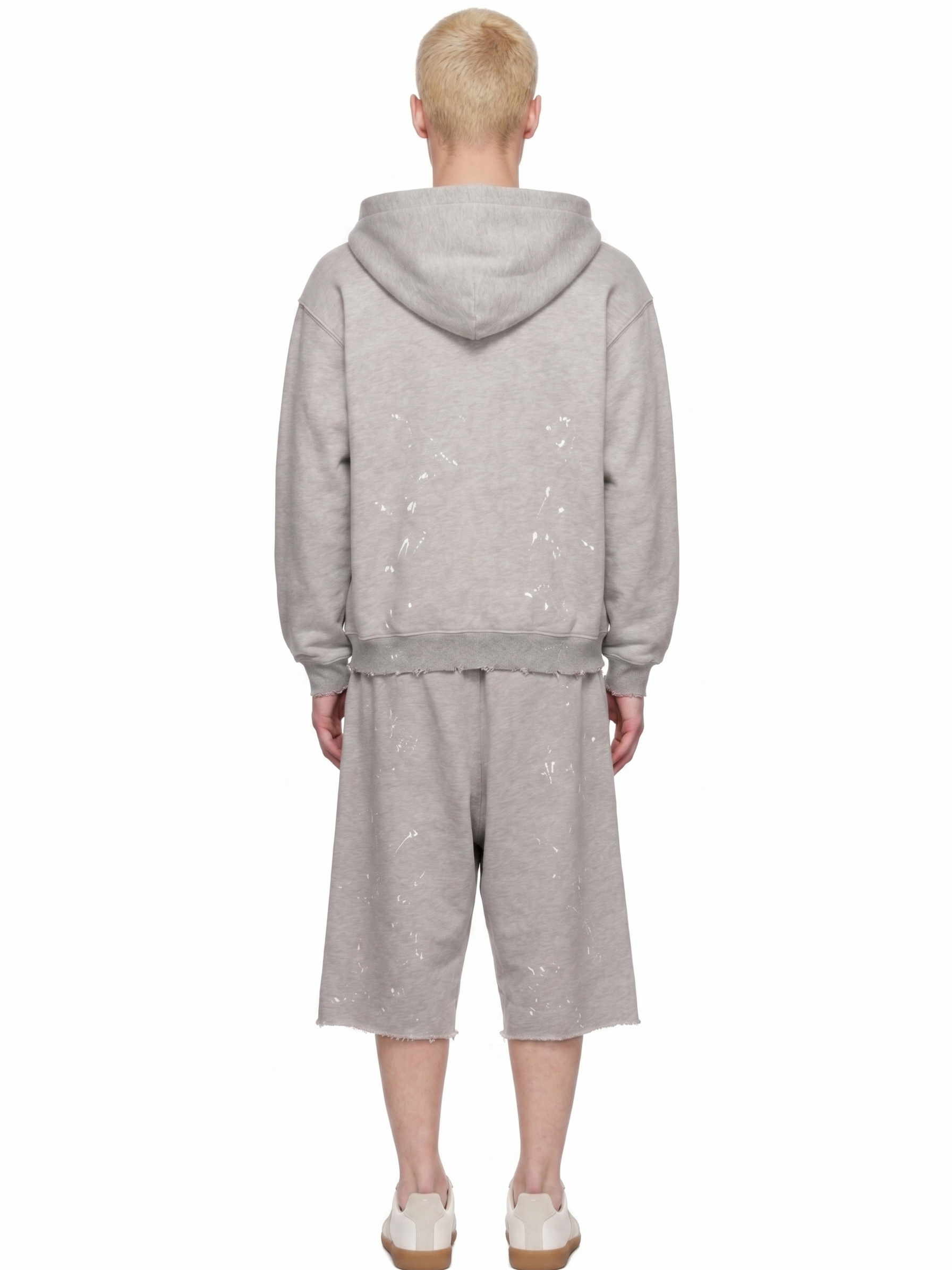 SPLATTER GRAY ZIP-UP