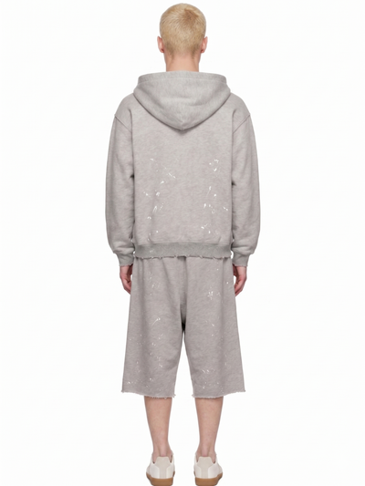 SPLATTER GRAY ZIP-UP