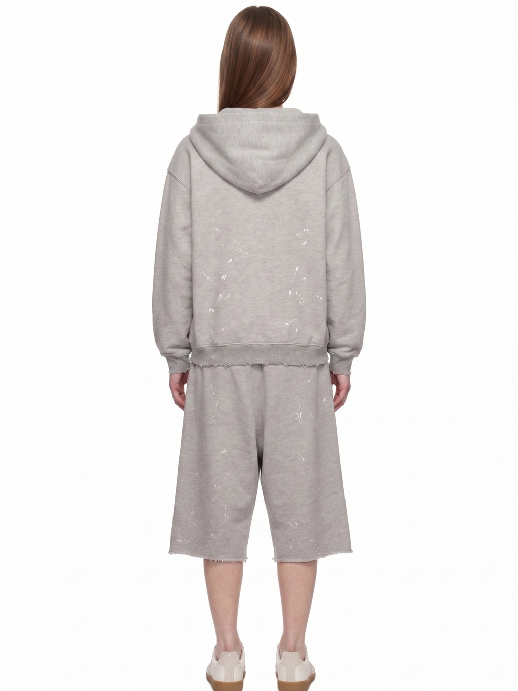 SPLATTER GRAY ZIP-UP