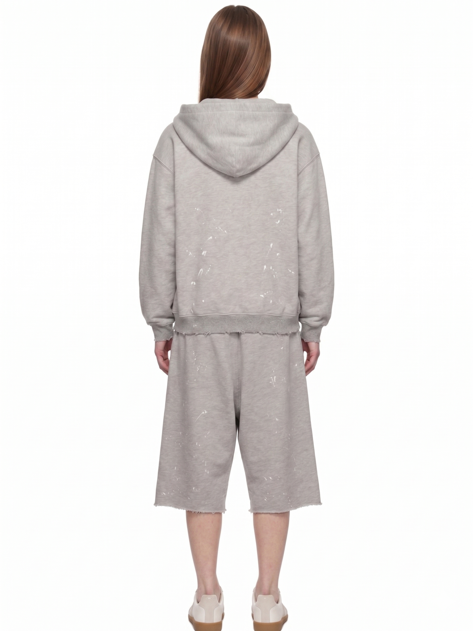 SPLATTER GRAY ZIP-UP